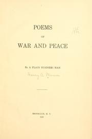 Cover of: Poems of war and peace
