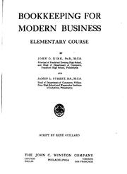 Cover of: Bookkeeping for modern business