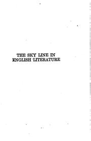 Cover of: The sky line in English literature