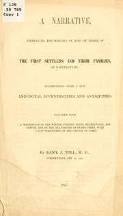 Cover of: A narrative, embracing the history of two or three of the first settlers and their families of Schenectady by Daniel J. Toll