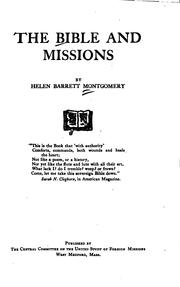 The Bible and missions by Helen Barrett Montgomery