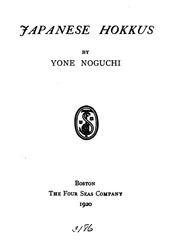 Cover of: Japanese hokkus