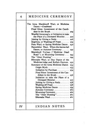 Cover of: Medicine ceremony of the Menomini, Iowa, and Wahpeton Dakota, with notes on the ceremony among the Ponca, Bungi Ojibwa, and Potawatomi