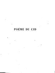 Cover of: Poëme du Cid by El Cid Campeador., Jean Joseph Stanislas Albert Damas-Hinard