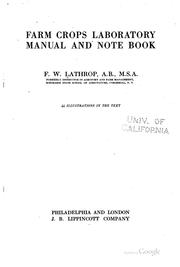 Cover of: Farm crops laboratory manual and note book