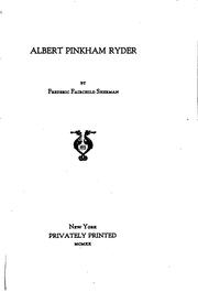 Cover of: Albert Pinkham Ryder