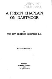 Cover of: A prison chaplain on Dartmoor