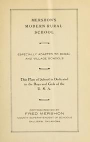 Cover of: Mershon's modern rural school by Fred Mershon