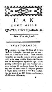Cover of: L' an deux mille quatre cent quarante by Louis-Sébastien Mercier