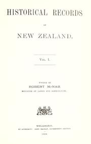 Cover of: Historical records of New Zealand.