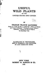 Cover of: Useful wild plants of the United States and Canada by Charles Francis Saunders