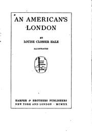 Cover of: An American's London.