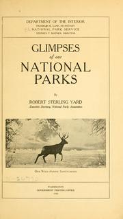 Cover of: Glimpses of our national parks by United States. National Park Service.
