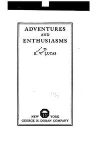 Cover of: Adventures and enthusiasms