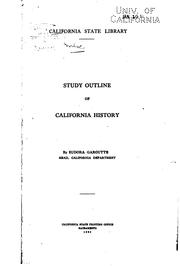 Cover of: Study outline of California history