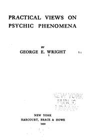 Cover of: Practical views on psychic phenomena