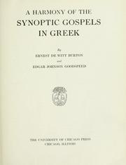 Cover of: A harmony of the synoptic gospels in Greek | 