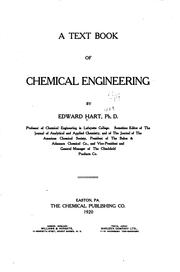 Cover of: A text book of chemical engineering