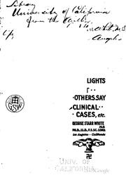 Cover of: Think; side lights, what others say, clinical cases, etc.