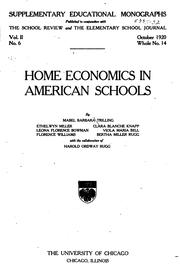 Cover of: Home economics in American schools