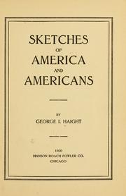 Cover of: Sketches of America and Americans
