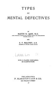 Cover of: Types of mental defectives