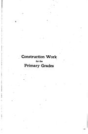 Cover of: Construction work for the primary grades