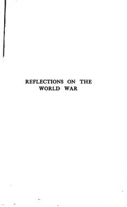 Cover of: Reflections on the world war by Theobald von Bethmann Hollweg
