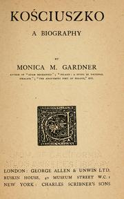 Cover of: Kościuszko by Monica Mary Gardner