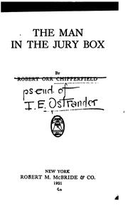 Cover of: The man in the jury box