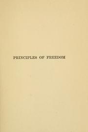Cover of: Principles of freedom