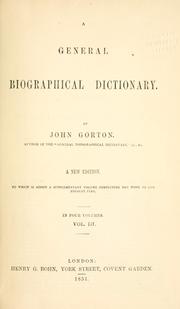 Cover of: A general biographical dictionary.
