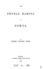 Cover of: The feudal barons of Powys.