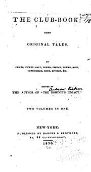 Cover of: The club-book: being original tales