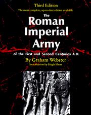 Cover of: The Roman Imperial Army of the first and second centuries A.D. by Graham Webster