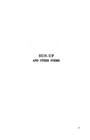 Cover of: Sun-up, and other poems