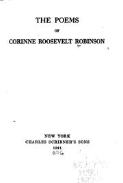 poems of Corinne Roosevelt Robinson.