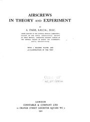 Cover of: Airscrews in theory and experiment