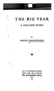 Cover of: The big year by Meade Minnigerode