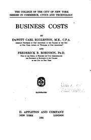Cover of: Business costs