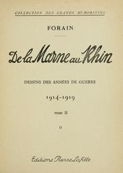 Cover of: De la Marne au Rhin: dessins des années de guerre 1914-1919 ...