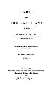 Cover of: Paris and the Parisians in 1835.