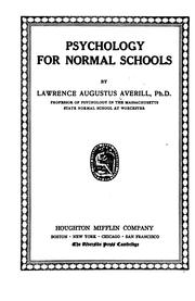 Cover of: Psychology for normal schools by Lawrence Augustus Averill