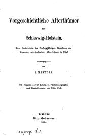 Cover of: Vorgeschichtliche alterthümer aus Schleswig-Holstein.