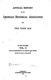 Cover of: The autobiography of Martin Van Buren