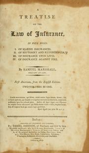 Cover of: A treatise on the law of insurance: in four books ...