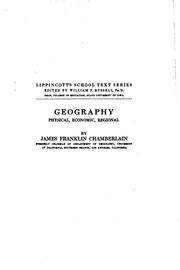 Cover of: Geography, physical, economic, regional