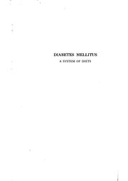 Cover of: Diabetes mellitus by Herman Otto Mosenthal