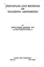 Cover of: Principles and methods of teaching arithmetic