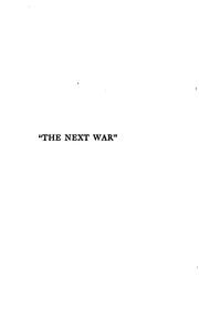 Cover of: "The  next war": an appeal to common sense